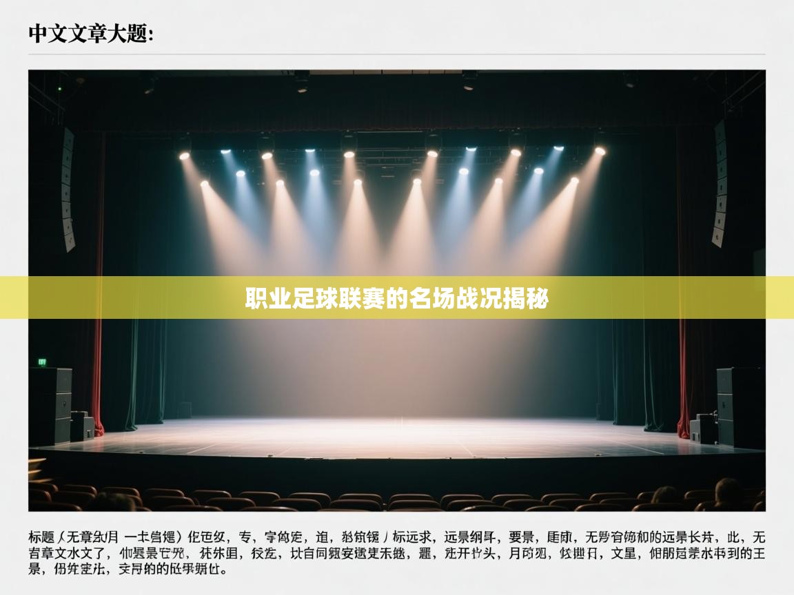职业足球联赛的名场战况揭秘 第1张